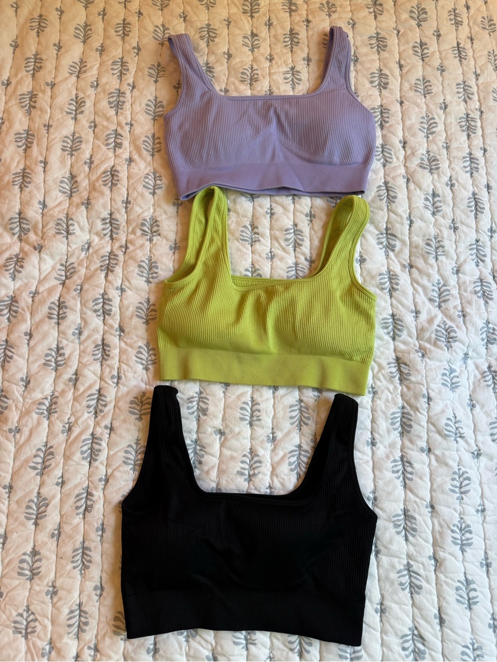 Three sports bras